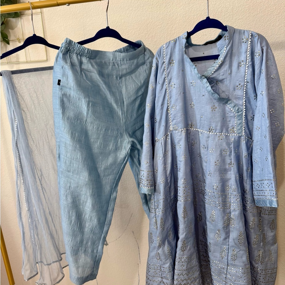 Light Blue Junaid Jamshed outfit for Girls size 7-8!